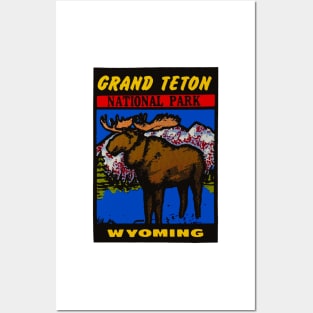 Vintage Grand Tetons Decal Posters and Art